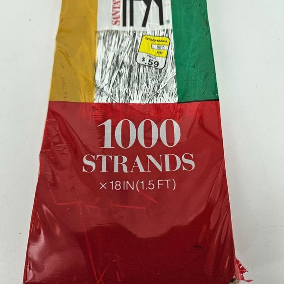 Vintage Tinsel Icicle Strands Santas Best 1000 Pieces Christmas Tree Decoration - Picture 4 of 12